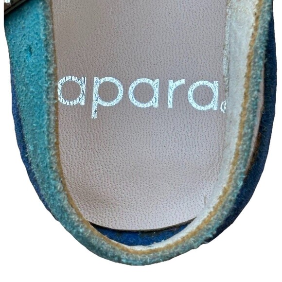 VTG Women’s Size 5 Blue and Teal Suede Slingback Open Toe Block Heel - Picture 7 of 7